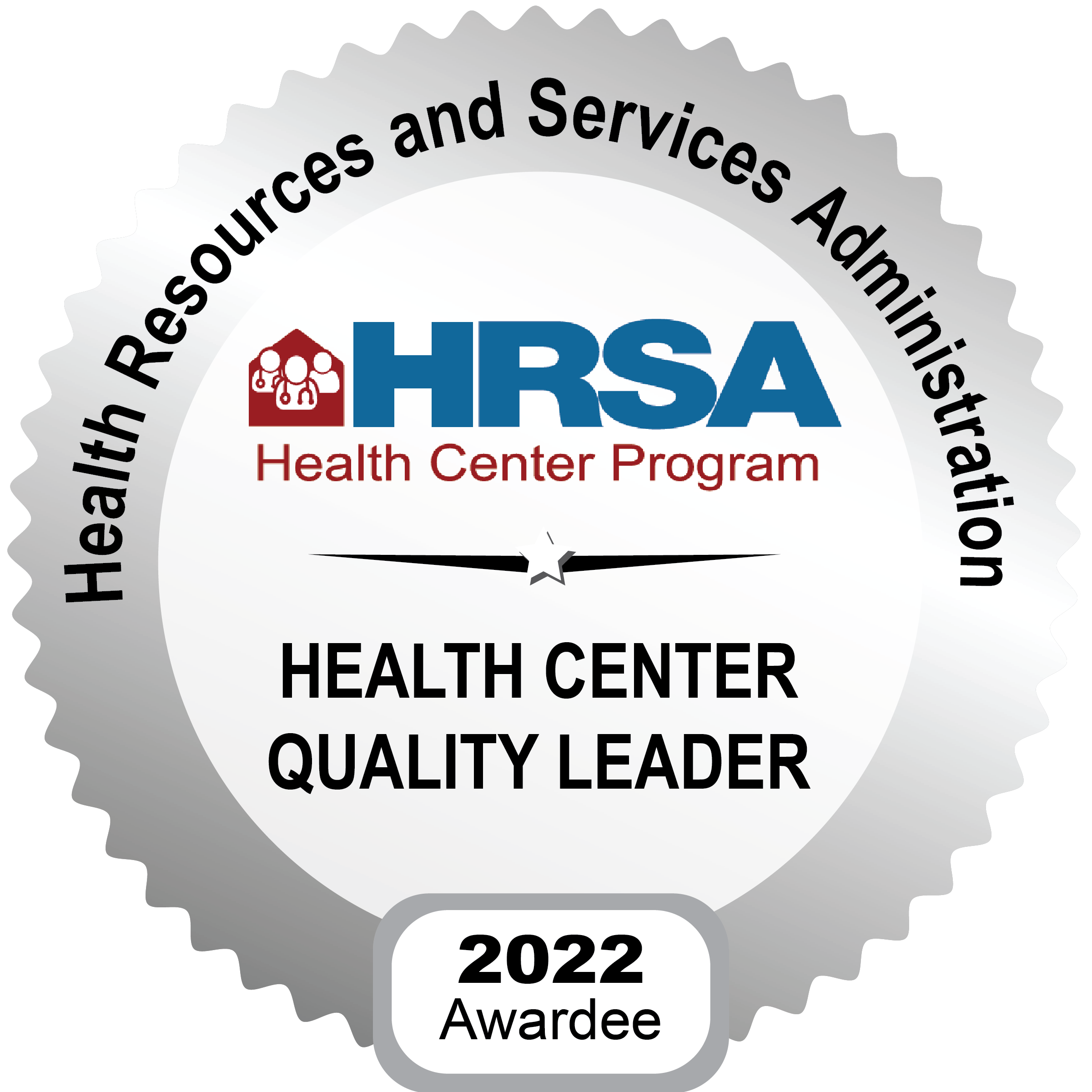 HCQL Silver 2022 Health Resources and Services Administration Health Center Quality Leader 2022 Awardee