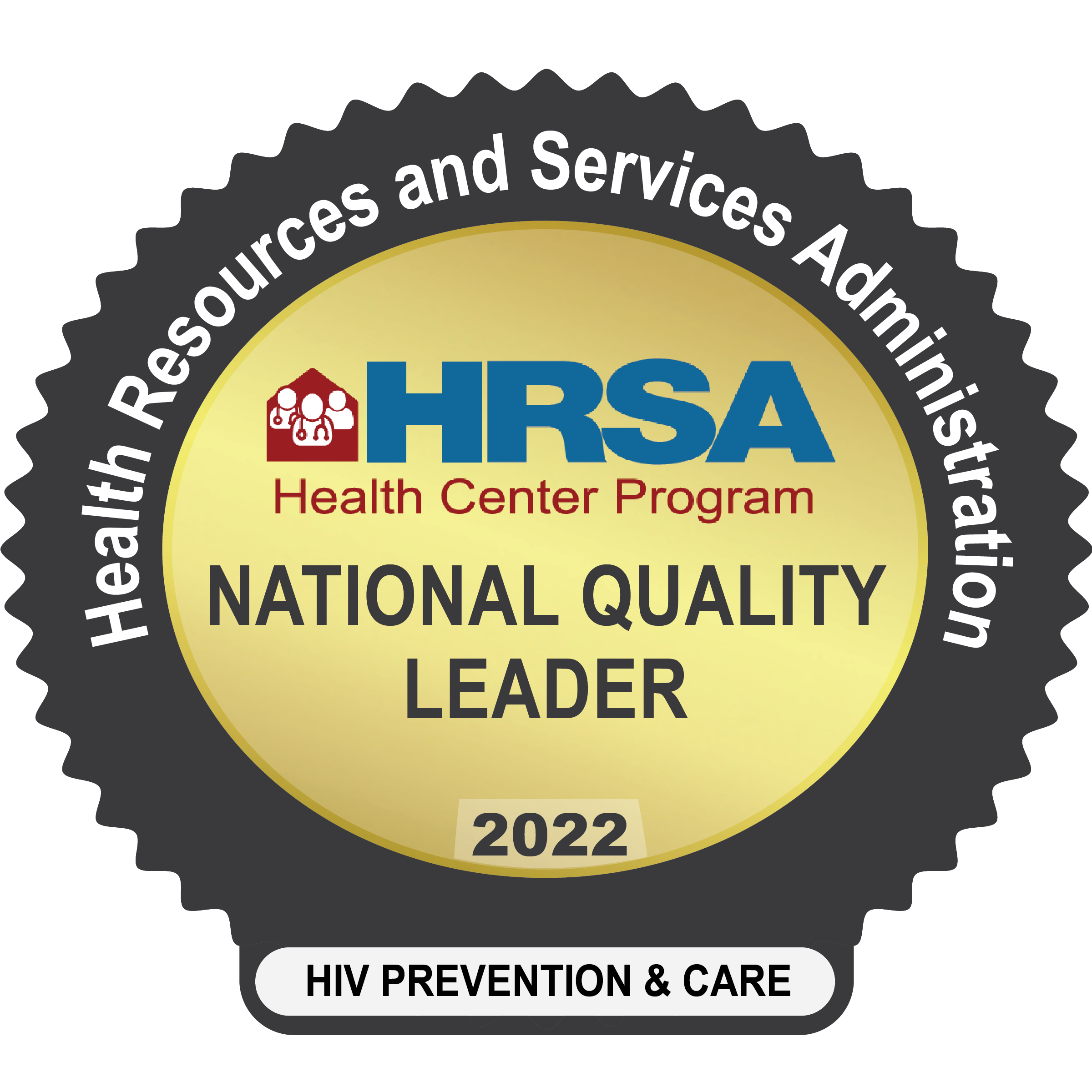Health Resources and Services Administration National Quality Leader in HIV Prevention and Care 2022 Awardee